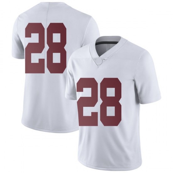 Alabama Crimson Tide Men's Josh Jobe #28 No Name White NCAA Nike Authentic Stitched College Football Jersey VA16A75GU